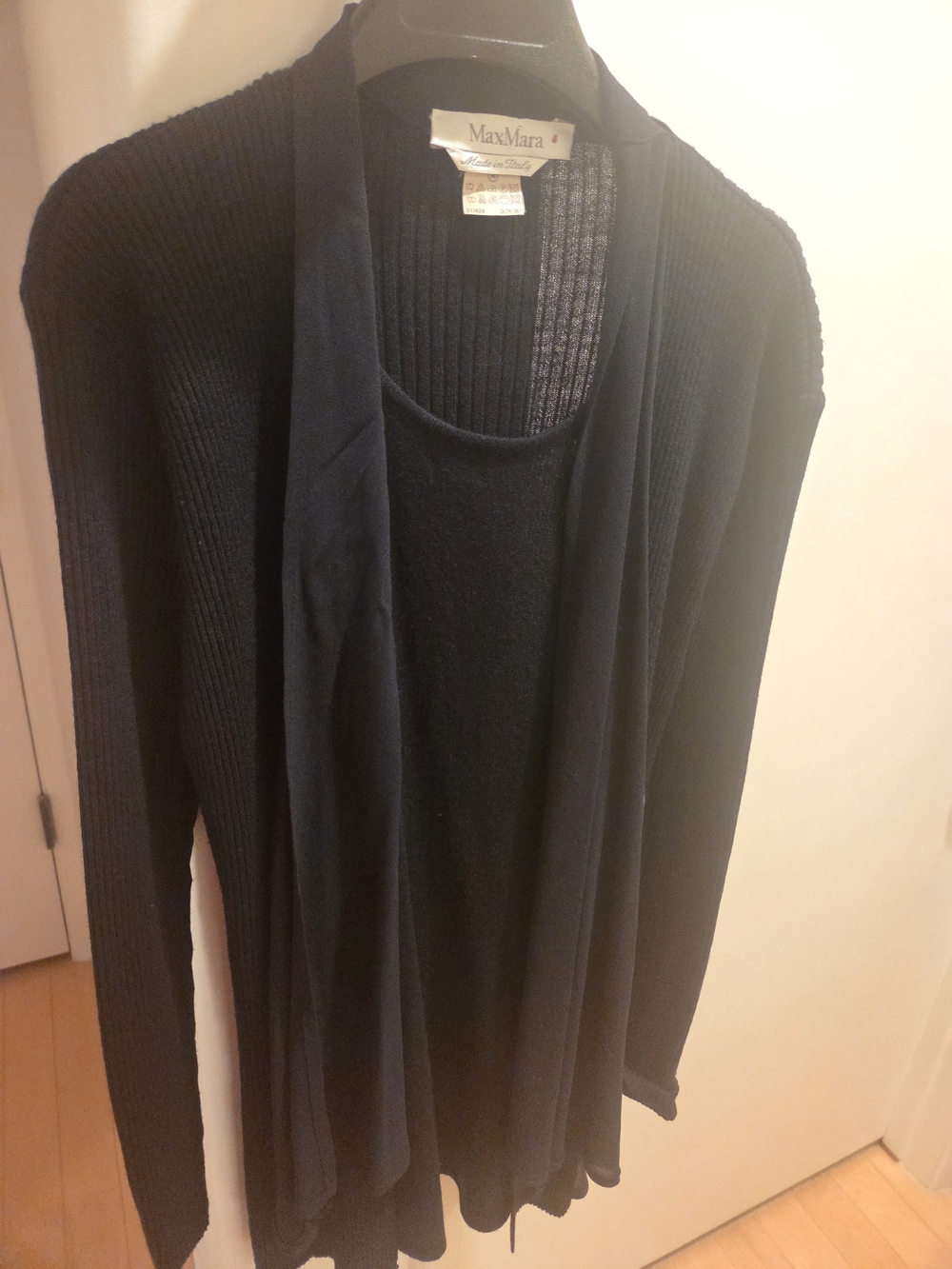 MaxMara Navy Lightweight Knit Cardigan